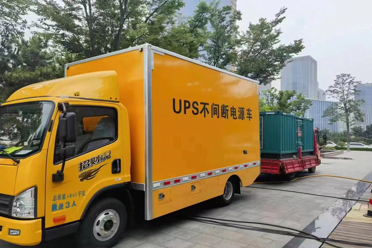独山发电机租赁施工现场